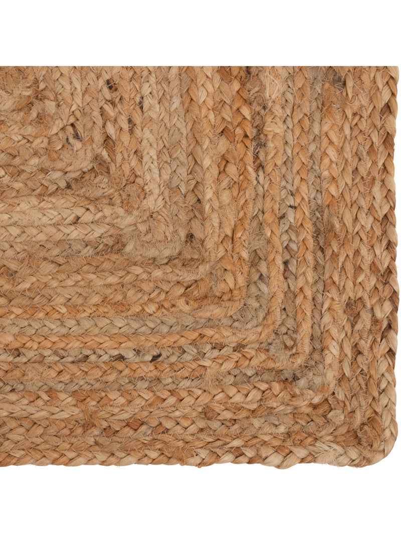 Tapis rectangulaire en jute tressée natura Beige - Kiabi