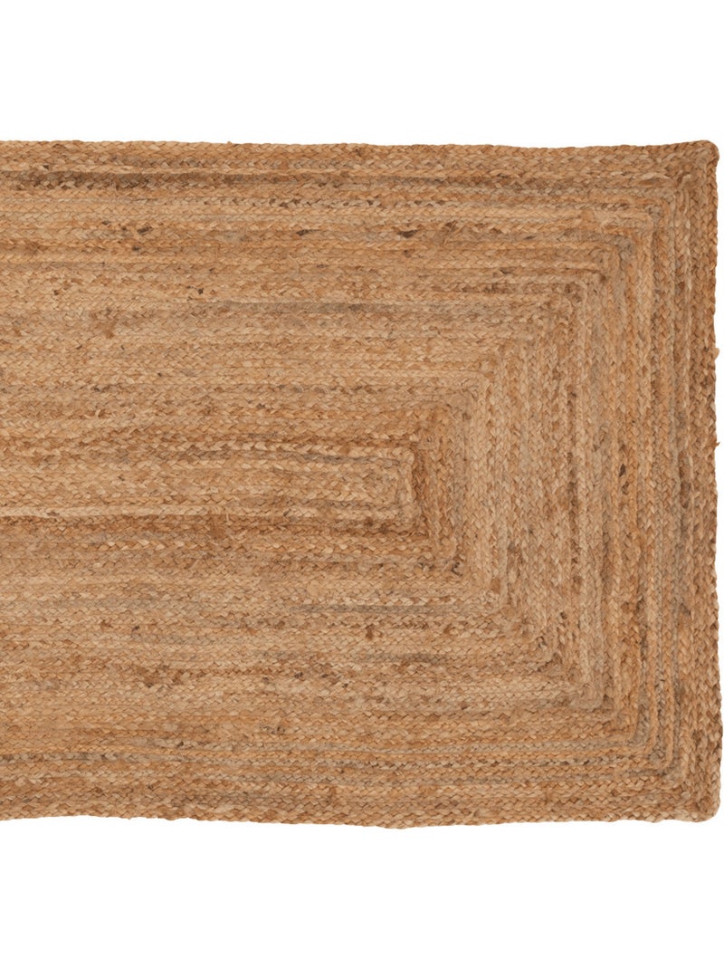 Tapis rectangulaire en jute tressée natura Beige - Kiabi