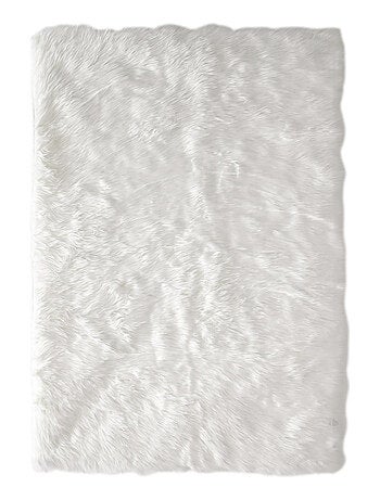 Tapis rectangulaire imitation fourrure à poils longs LAHTI