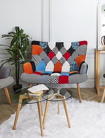 Tapis rectangulaire imitation fourrure à poils longs LAHTI