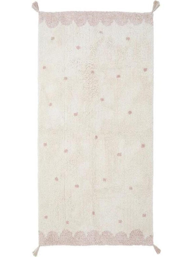 Tapis Rectangulaire Minna Pois Rose (100 X 150 Cm) Rose - Kiabi