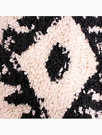 Tapis rectangulaire noir et blanc 120x60cm
