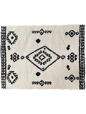 Tapis rectangulaire noir et blanc 120x60cm