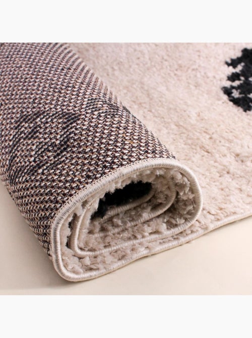 Tapis rectangulaire noir et blanc 120x60cm - Kiabi
