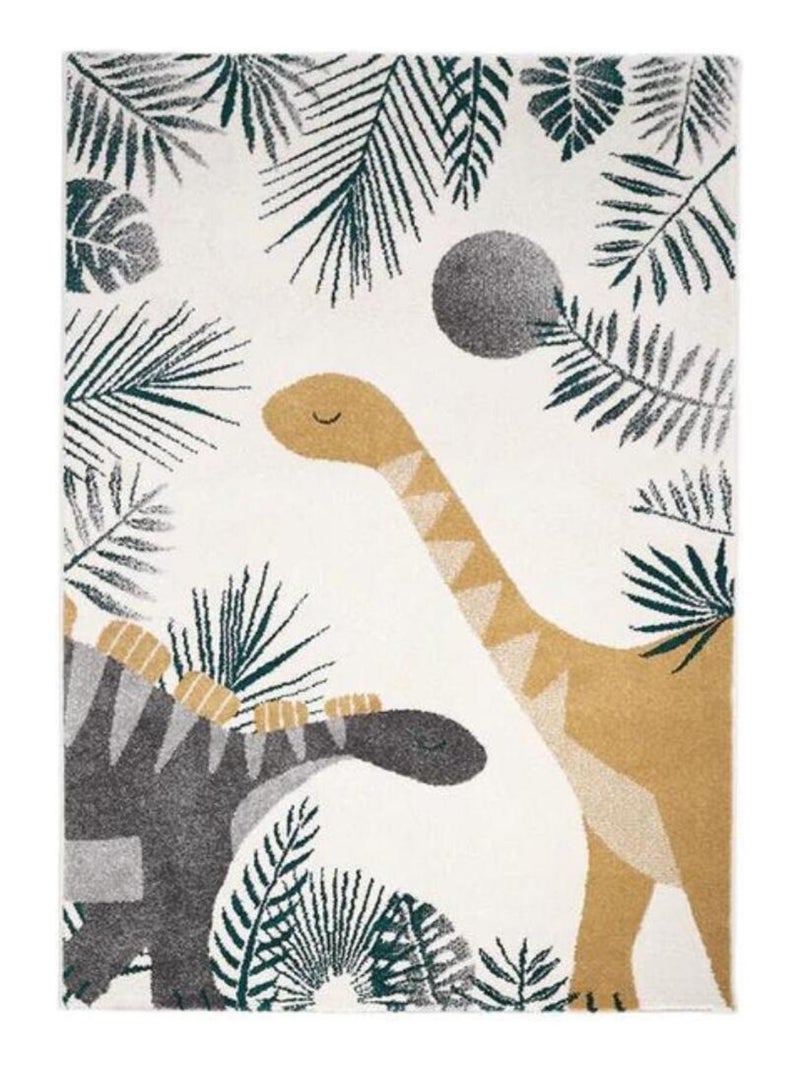 Tapis Rectangulaire Sensaku Dinosaure (120 X 170 Cm) Jaune - Kiabi