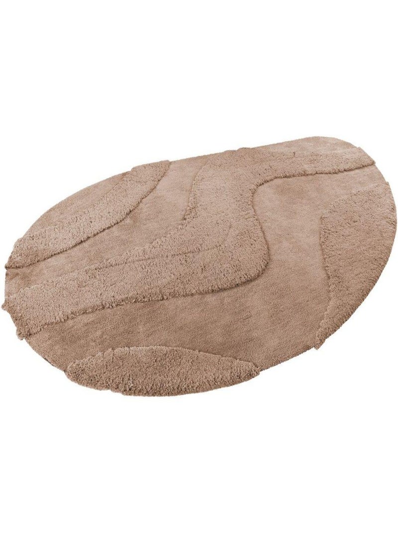 Tapis recyclé effet 3D forme originale tufté Sana Beige - Kiabi