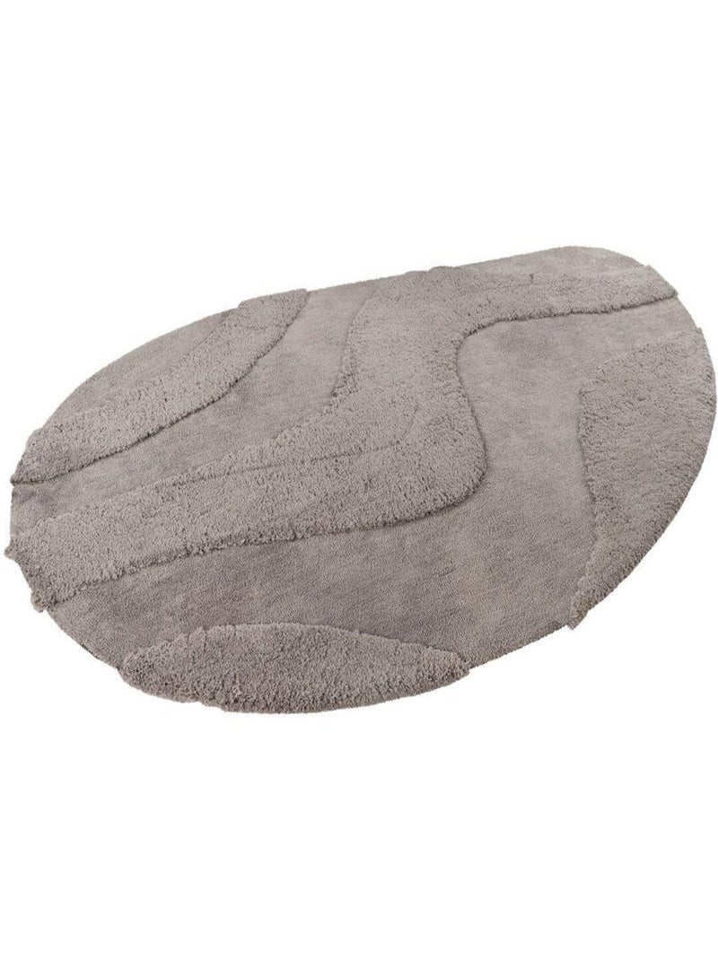 Tapis recyclé effet 3D forme originale tufté Sana Gris - Kiabi