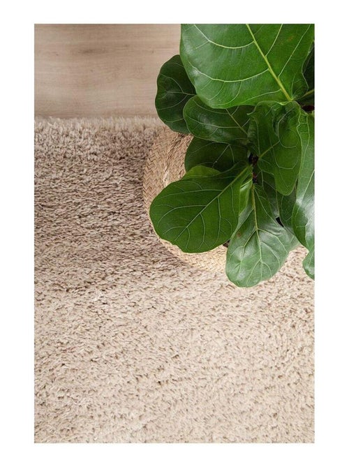 Tapis recyclé uni longues mèches design Whisper - Kiabi