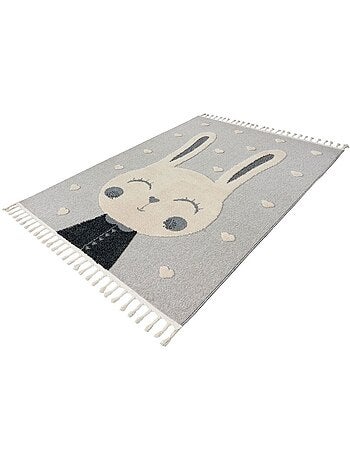 Tapis relief chambre enfant avec franges Rava