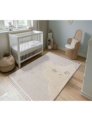 Tapis relief enfant avec franges Tira