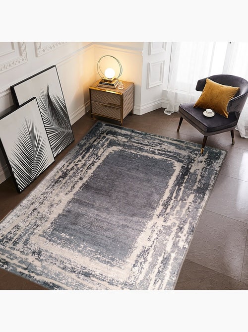 Tapis RING Gris/Beige - Kiabi
