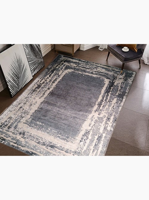 Tapis RING Gris/Beige - Kiabi