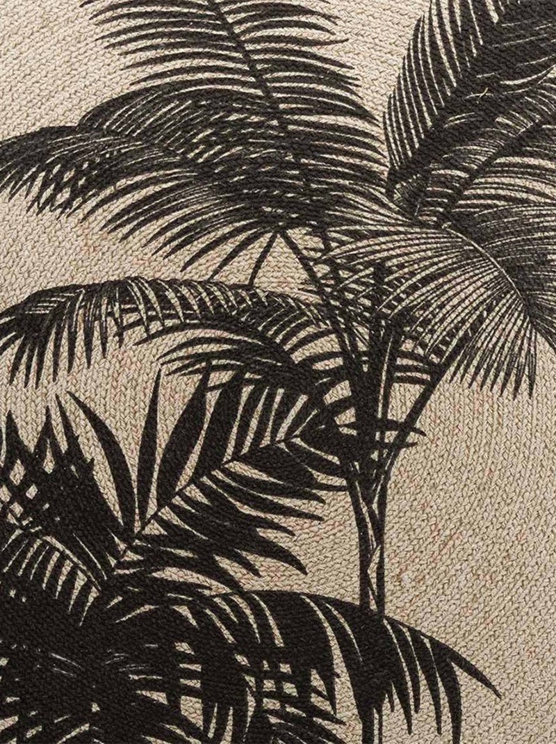 Tapis rond 120 cm Tropic nature coton Beige - Kiabi
