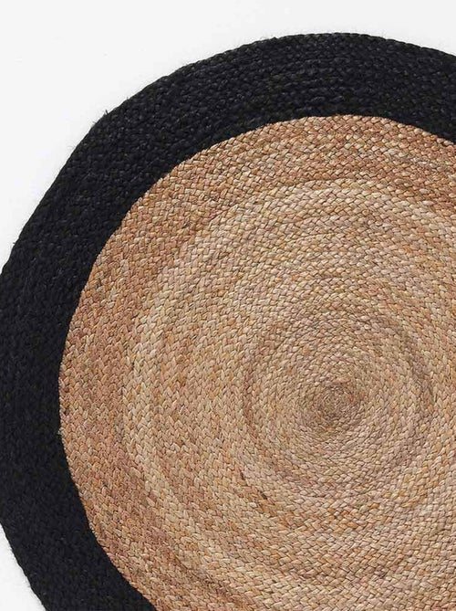 Tapis rond 90 cm jute Salem noir - Kiabi Tapis rond 90 cm jute Salem noir - Kiabi