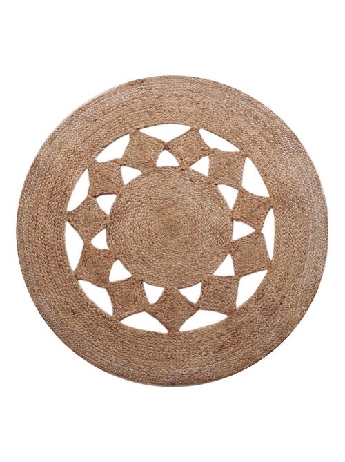 Tapis Rond ajouré en Jute Naturel, Dylrev - Kiabi