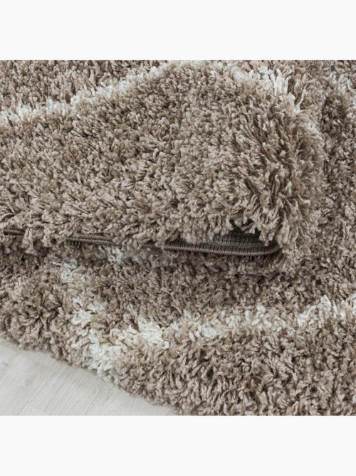 Tapis rond berbère tissé motif losange SHAGGY A - Kiabi