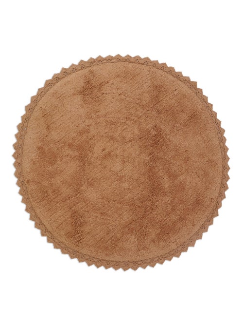 Tapis rond coton lavable finition crochet Perla - Kiabi