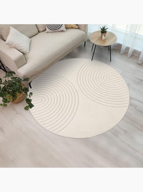 Tapis rond DEMILU Tapis doux en relief - Kiabi Tapis rond DEMILU Tapis doux en relief - Kiabi