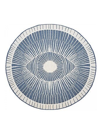 Tapis rond d'extérieur, kilim reversible LYN2 B ROND REVERSIBLE