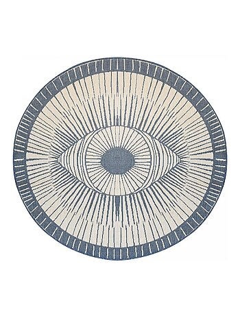 Tapis rond d'extérieur, kilim reversible LYN2 B ROND REVERSIBLE