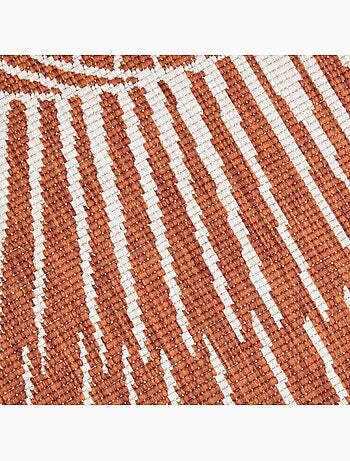 Tapis rond d'extérieur, kilim reversible LYN2 B ROND REVERSIBLE
