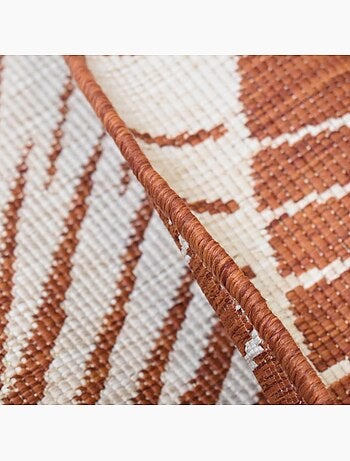 Tapis rond d'extérieur, kilim reversible LYN2 B ROND REVERSIBLE
