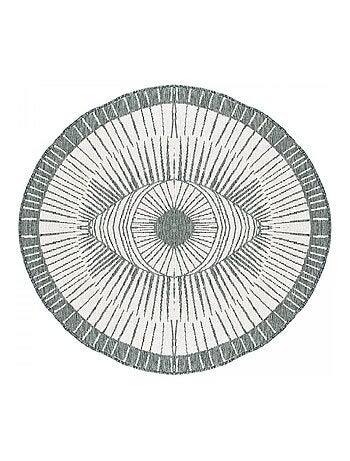 Tapis rond d'extérieur, kilim reversible LYN2 B ROND REVERSIBLE