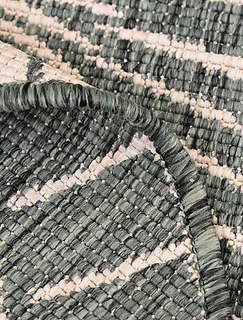 Tapis rond d'extérieur, kilim reversible LYN2 B ROND REVERSIBLE