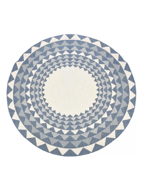 Tapis rond d'extérieur, kilim reversible LYN2 C ROND REVERSIBLE - Kiabi