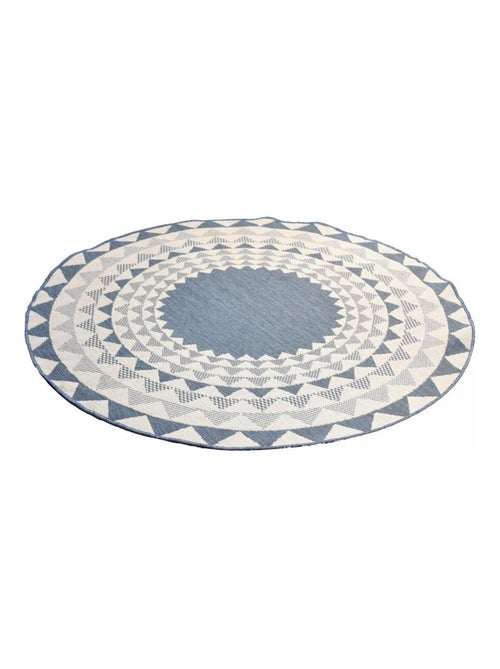 Tapis rond d'extérieur, kilim reversible LYN2 C ROND REVERSIBLE - Kiabi