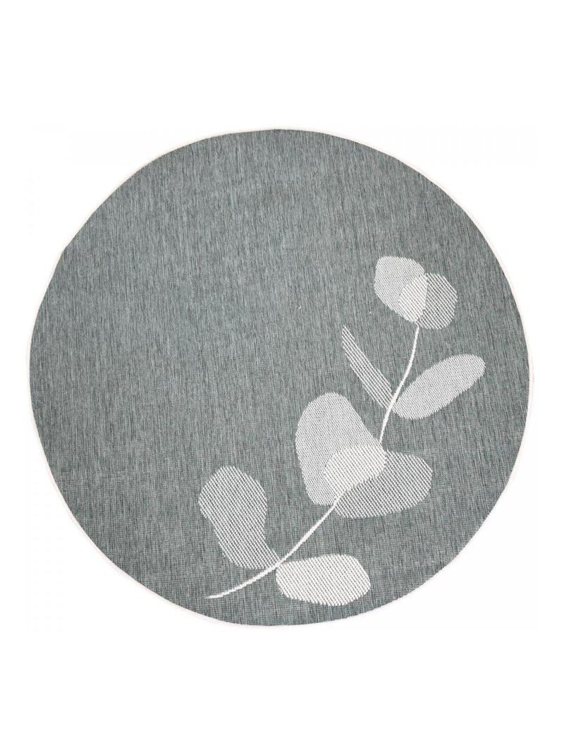 Tapis rond d'extérieur, kilim reversible LYN2 D ROND REVERSIBLE Ecru - Kiabi