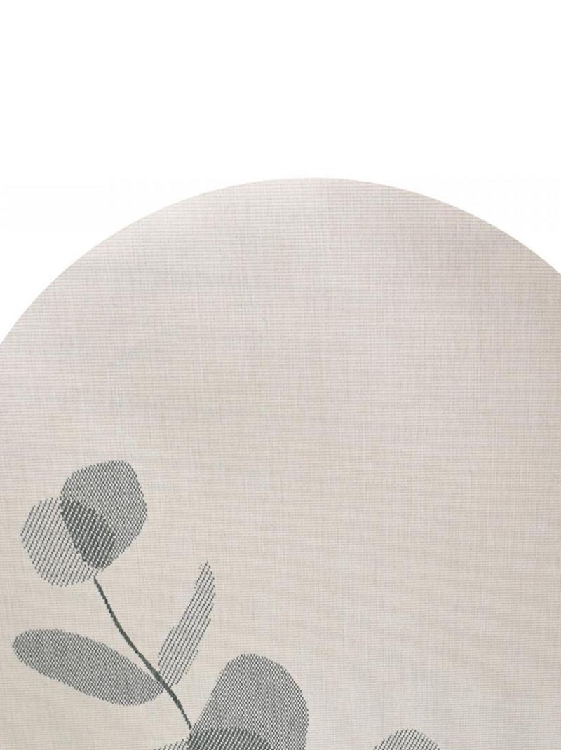 Tapis rond d'extérieur, kilim reversible LYN2 D ROND REVERSIBLE Ecru - Kiabi