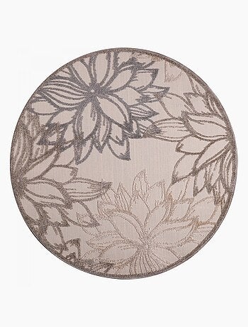 Tapis rond d'extérieur tissé kilim chimek