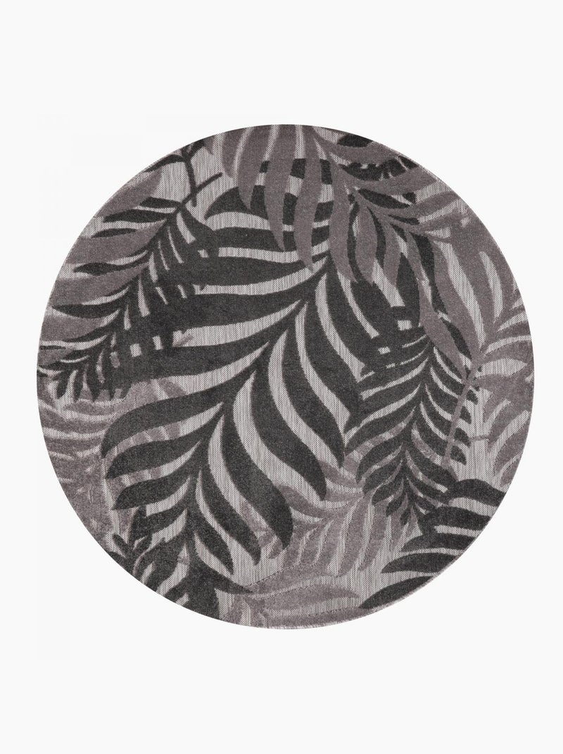 Tapis rond d'extérieur tissé kilim CHIMEK Gris - Kiabi