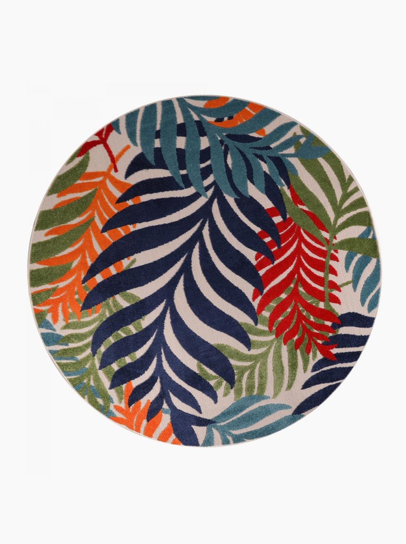 Tapis rond d'extérieur tissé kilim CHIMEK Multicolore - Kiabi