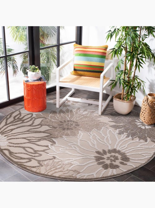 Tapis rond d'extérieur tissé kilim CHIMEKA - Kiabi