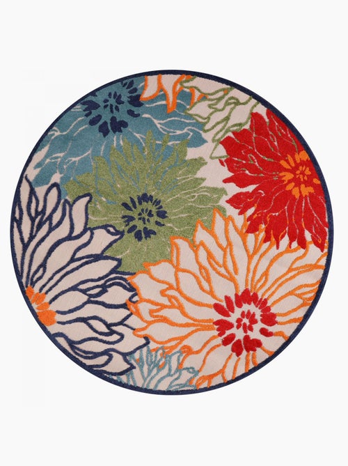 Tapis rond d'extérieur tissé kilim CHIMEKA - Kiabi Tapis rond d'extérieur tissé kilim CHIMEKA - Kiabi