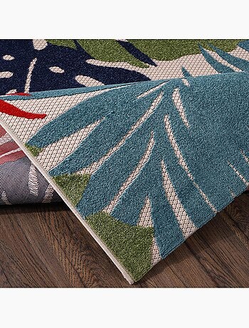 Tapis rond d'extérieur tissé kilim CHIMEKI