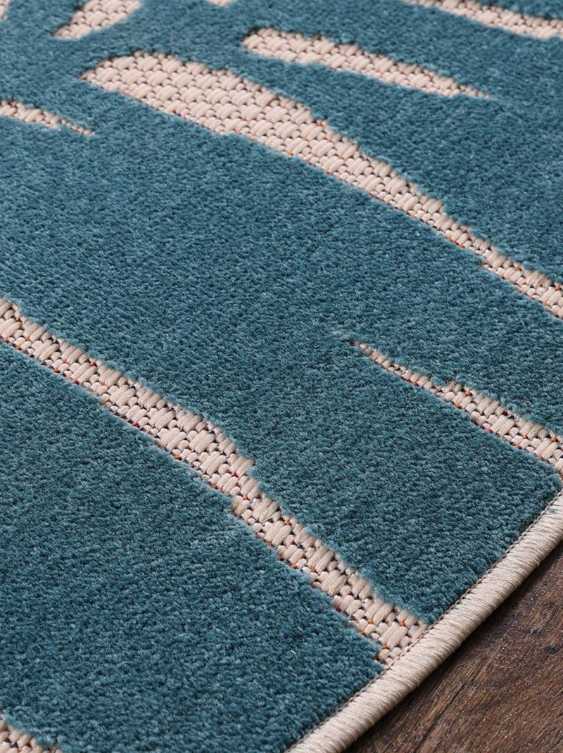 Tapis rond d'extérieur tissé kilim CHIMEKI Multicolore - Kiabi
