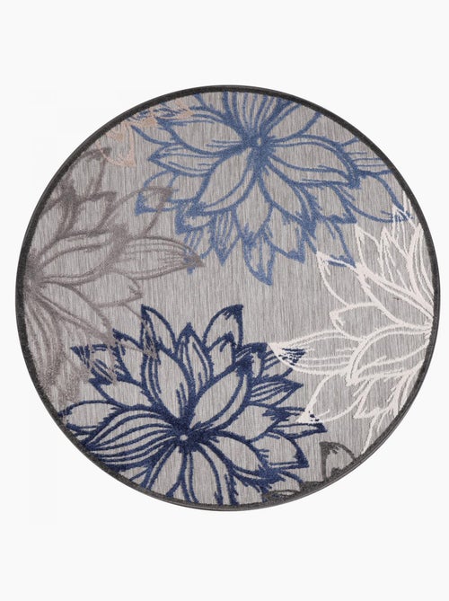 Tapis rond d'extérieur tissé kilim CHIMEKO - Kiabi Tapis rond d'extérieur tissé kilim CHIMEKO - Kiabi