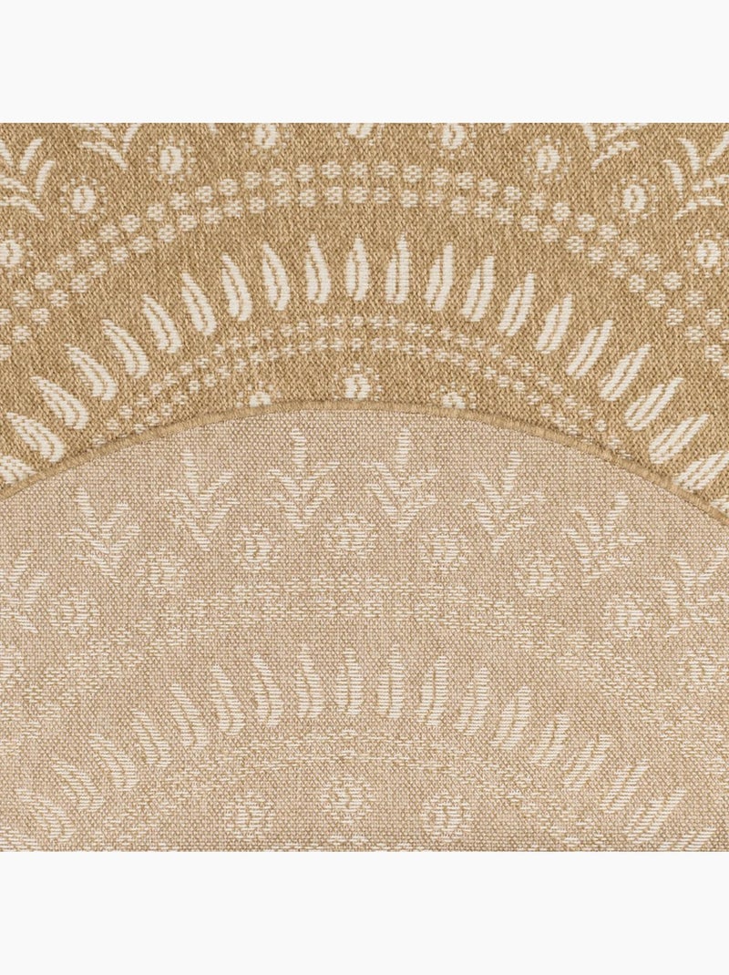 Tapis rond d'extérieur tissé kilim JUTE ART 6 Beige - Kiabi