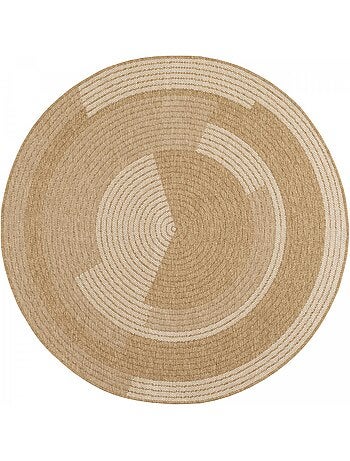 Tapis extérieur tissé kilim rectangle jute art 7