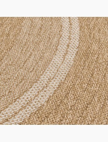 Tapis extérieur tissé kilim rectangle jute art 7