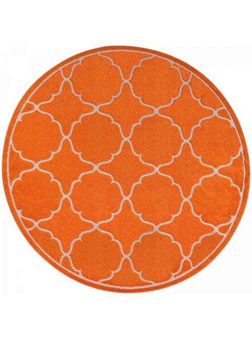 Tapis rond d'extérieur tissé kilim KUMA - Kiabi