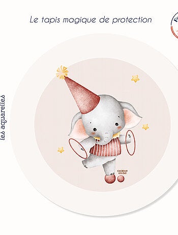 Tapis rond Elephant
