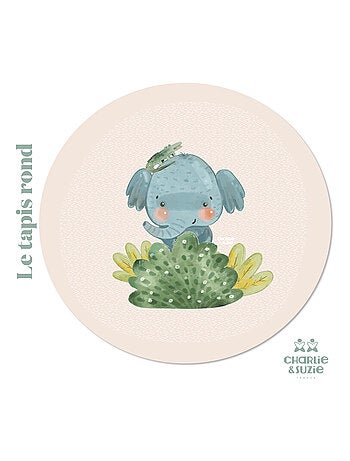 Tapis rond Éléphanteau