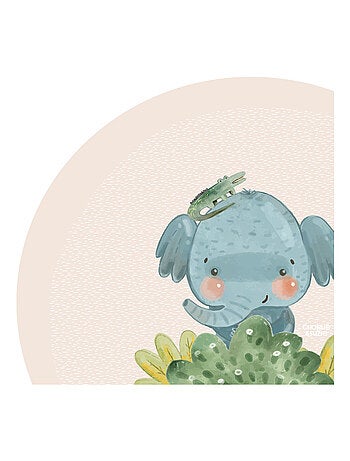 Tapis rond Éléphanteau