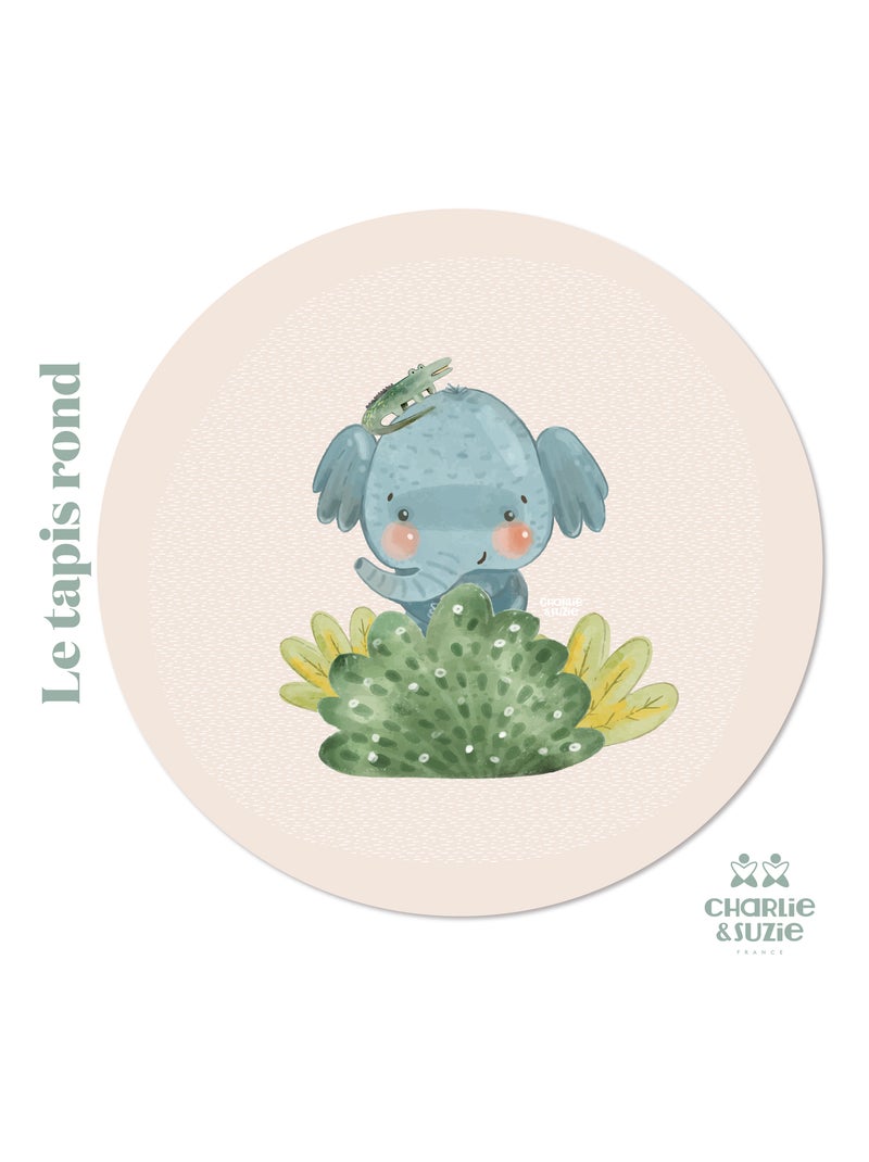 Tapis rond Éléphanteau Multicolore - Kiabi