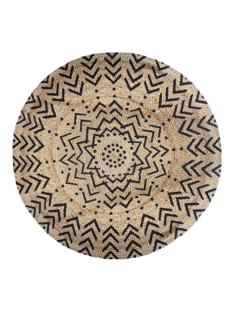 Tapis rond en jute 120 cm Living motifs Beige - Kiabi