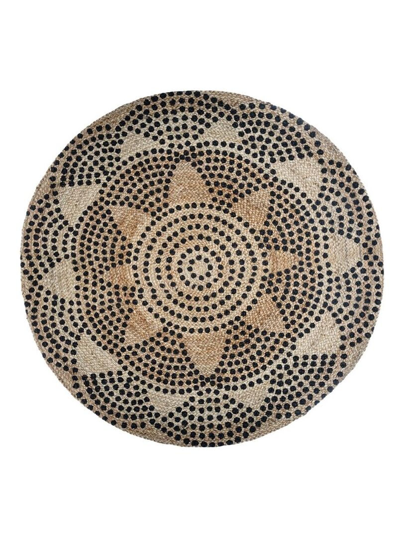 RIANGI Tapis Rond En Jute Tressé Beige U2013 Tapis Bohème Pour Salon